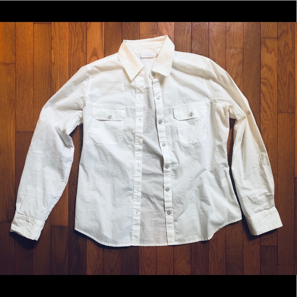 WHITE BUTTON DOWN SHIRT